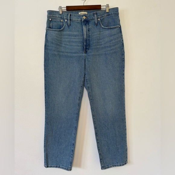Madewell The Perfect Vintage Straight Jean In Hoye Wash Size 32 NWT - Picture 2 of 11